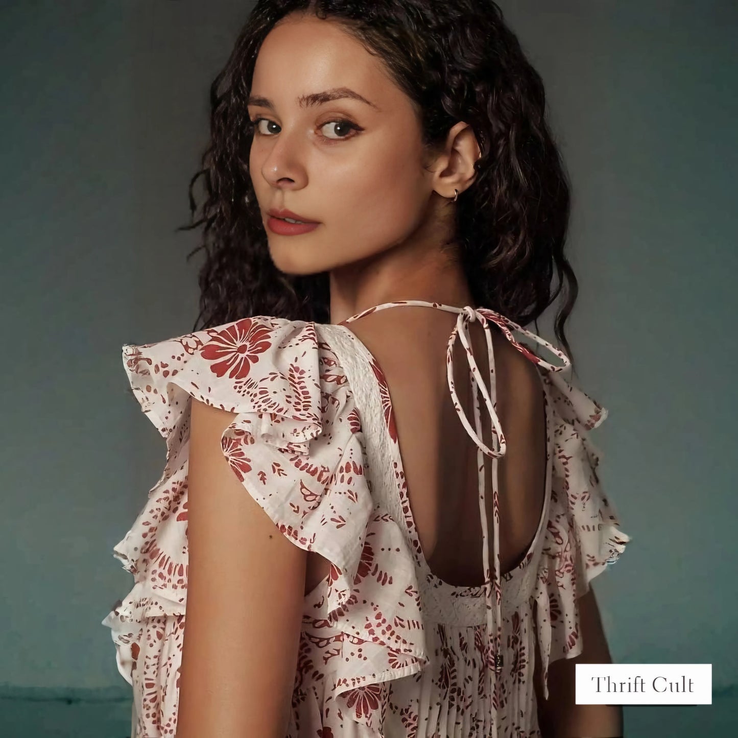 ANTHROPOLOGI✨️ Maeve Flutter-Sleeve Babydoll Mini Dress
