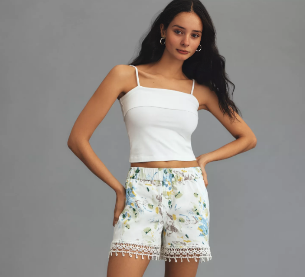 ANTHROPOLOGI✨️ Maeve Embellished Boxer Shorts