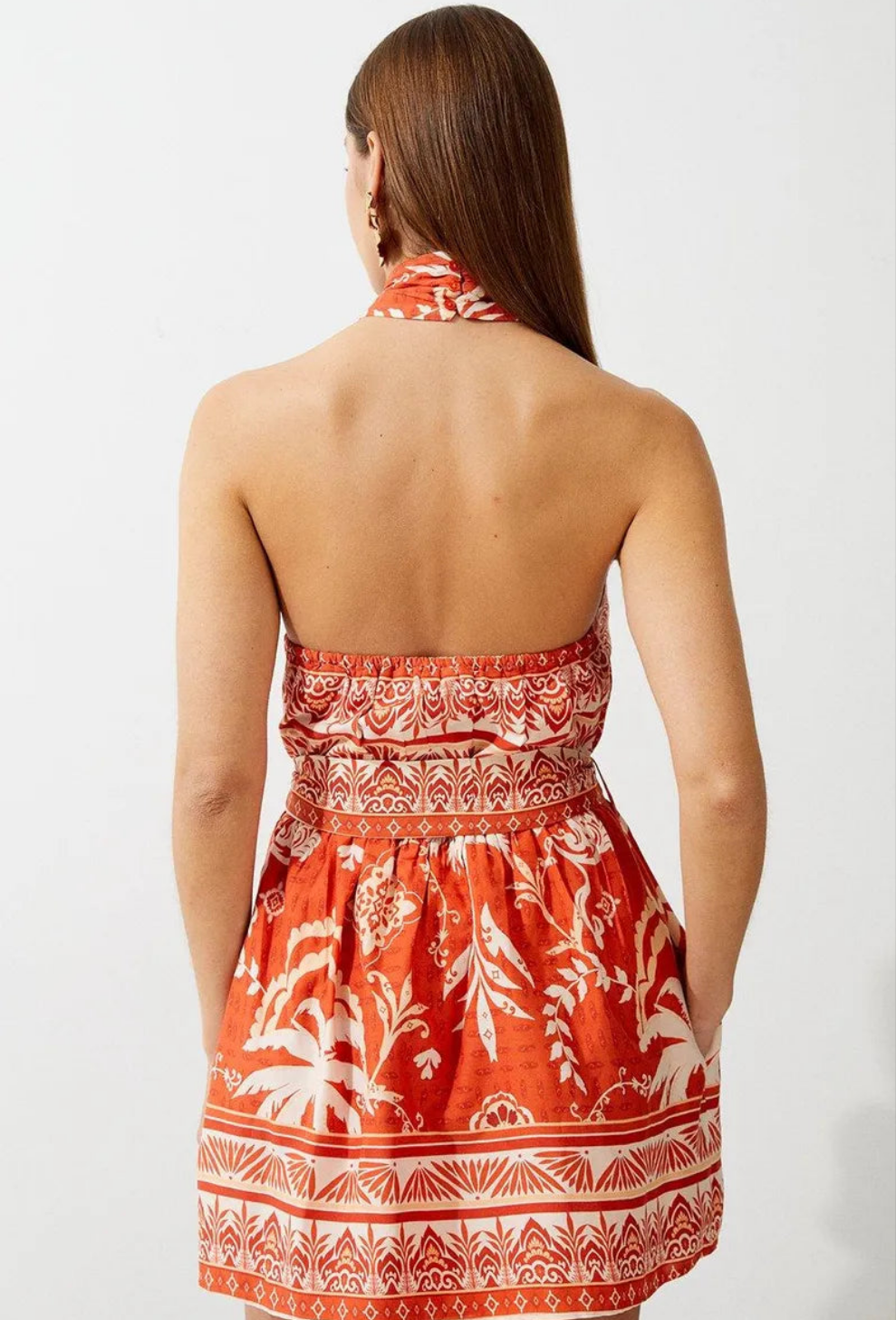 KARE✨️ MILLEN Printed Viscose Cross Body Woven Mini Dress