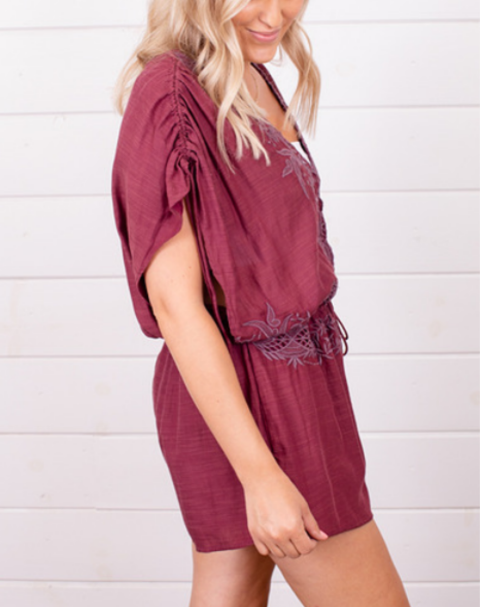 FRE✨️ PEOPLE Weila Romper Plum Floral