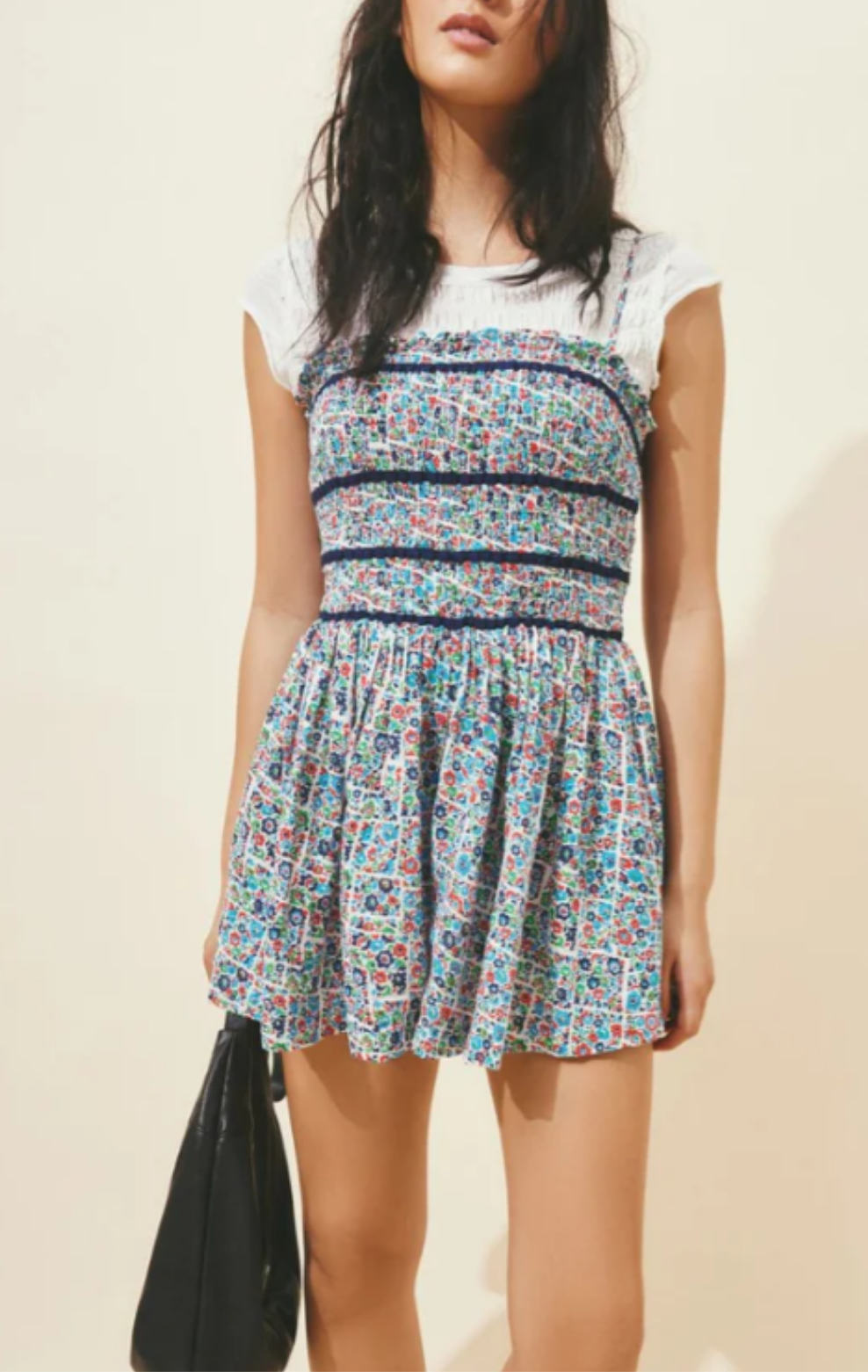 FRE✨️ PEOPLE Women's Bali Checked out printed romper