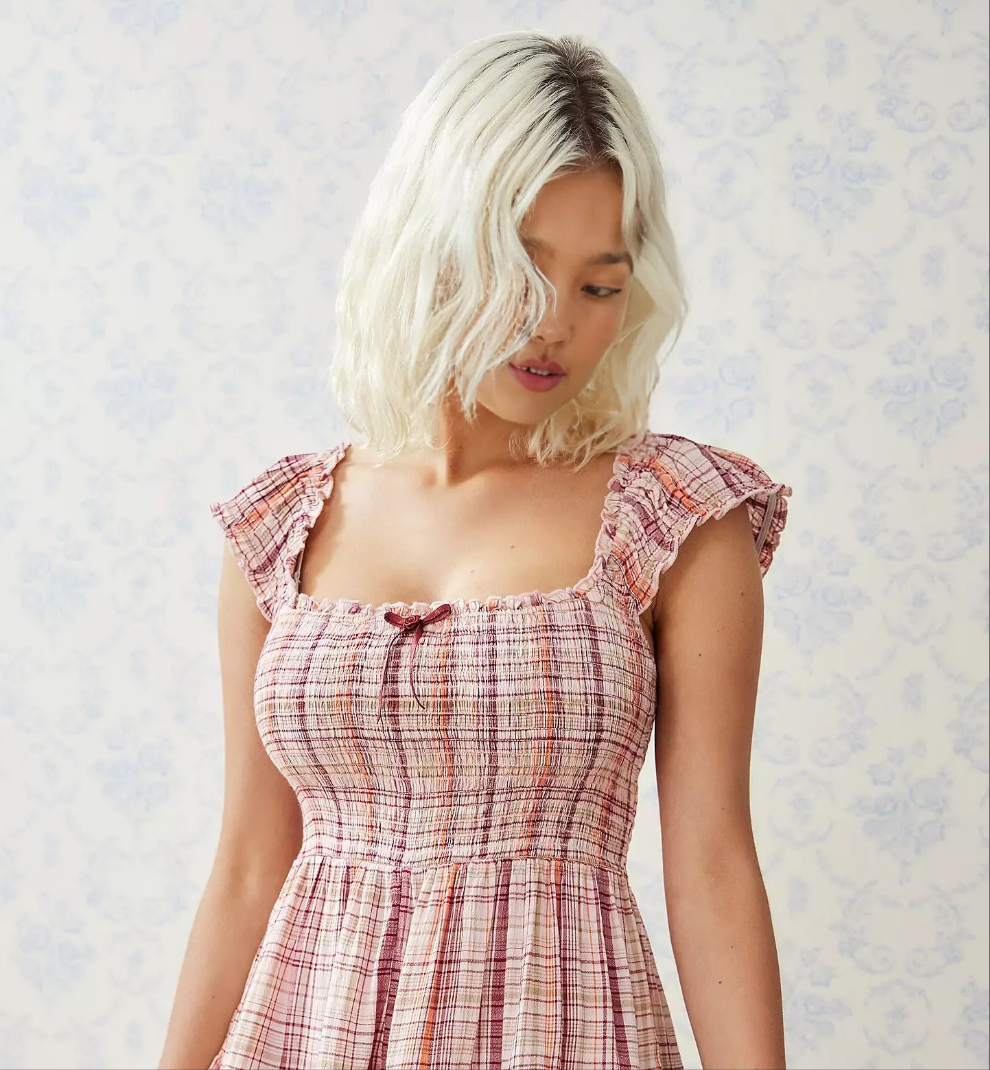 URBA✨️ OUTFITTERS Kimchi Blue Rae Plaid Playsuit Romper