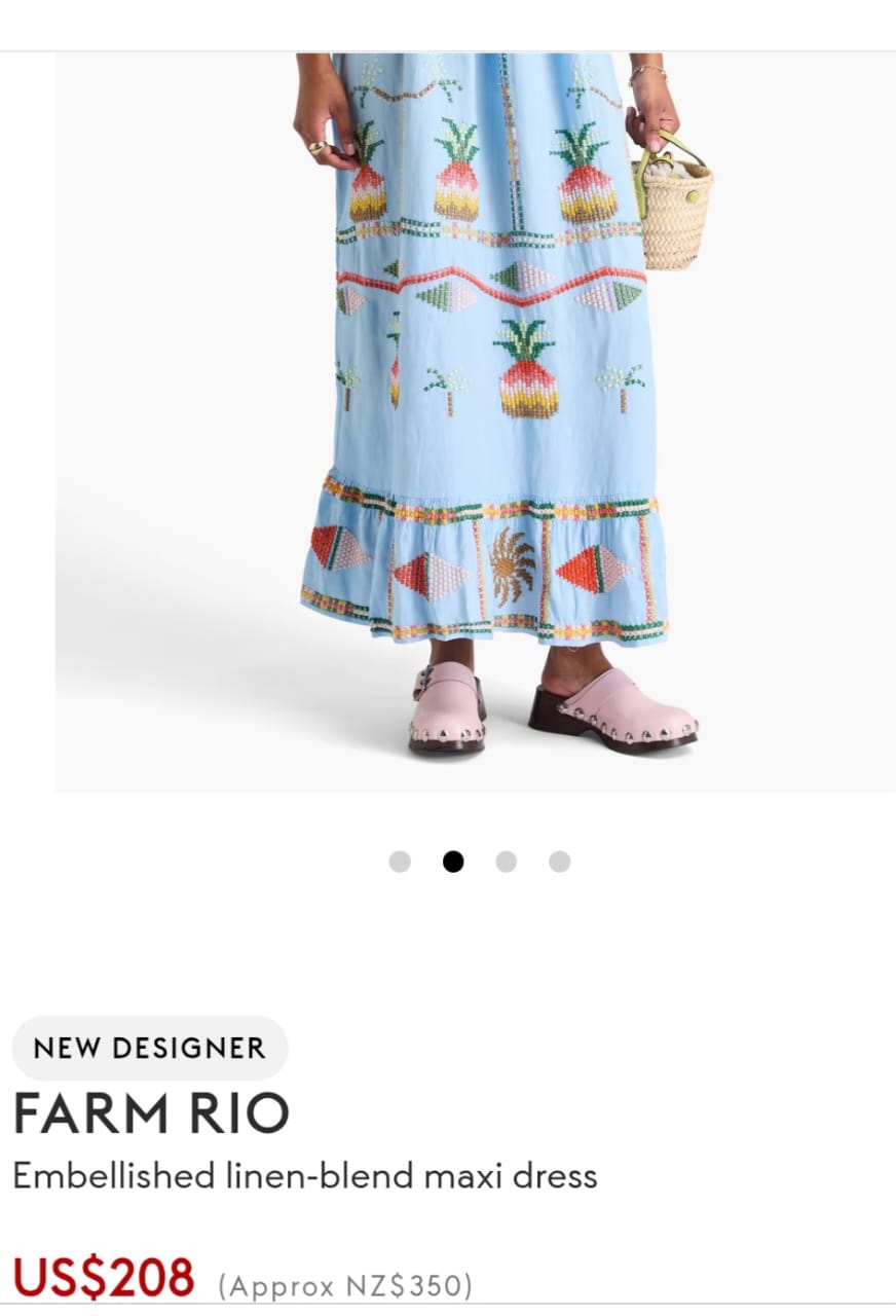 FAR✨️ RIO Embellished Linen-Blend Maxi Dress