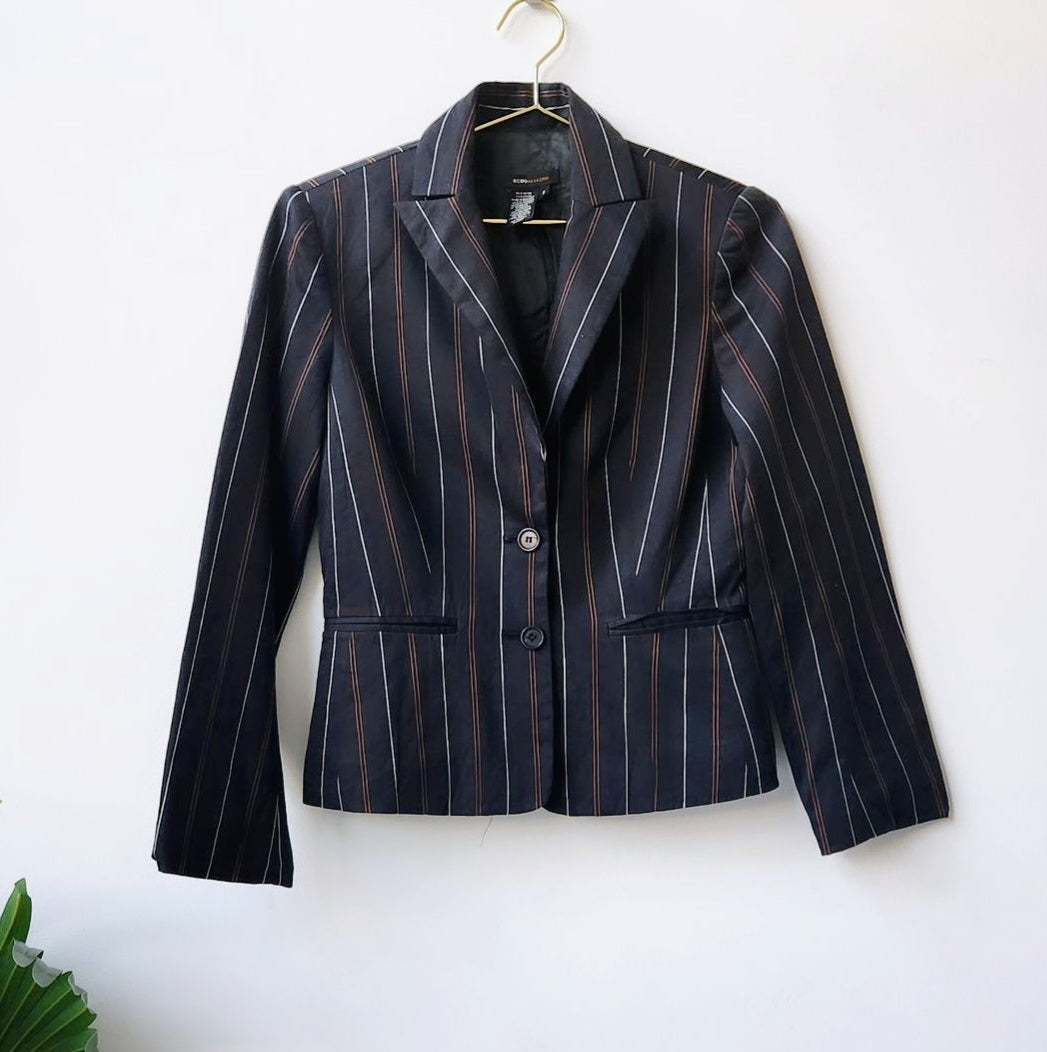 BCBGMAXAZRIA good Size 12 Blazer Blank Striped