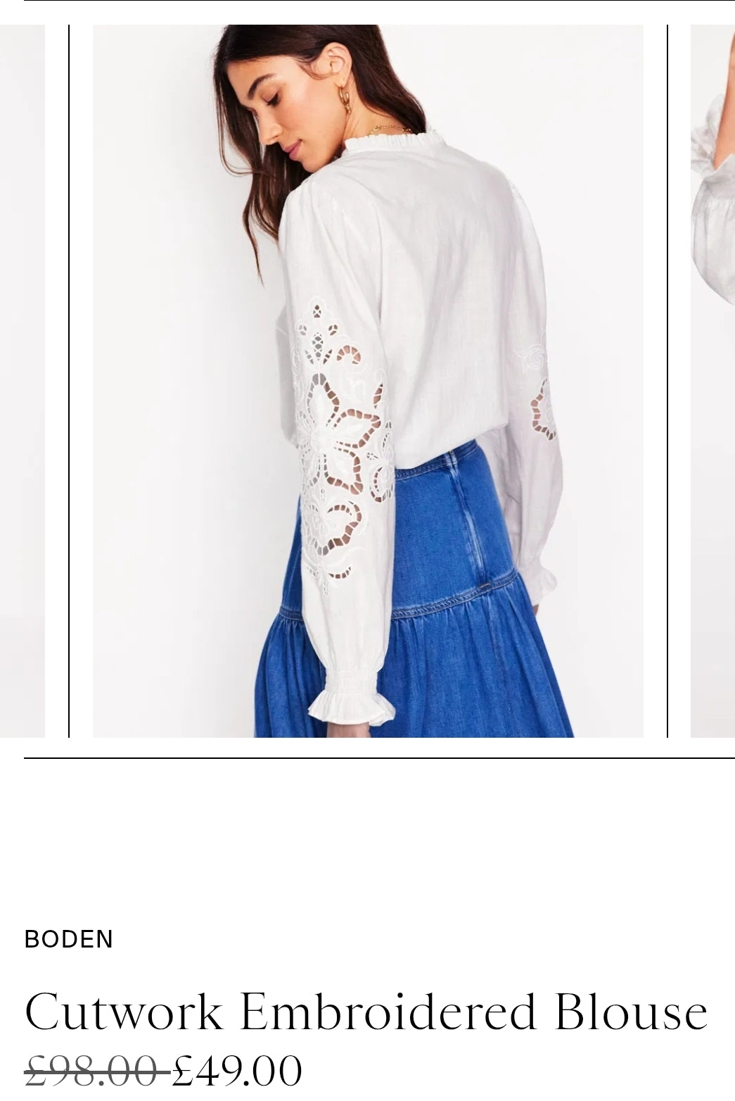 BODE✨️ Cutwork Embroidered Blouse-White
