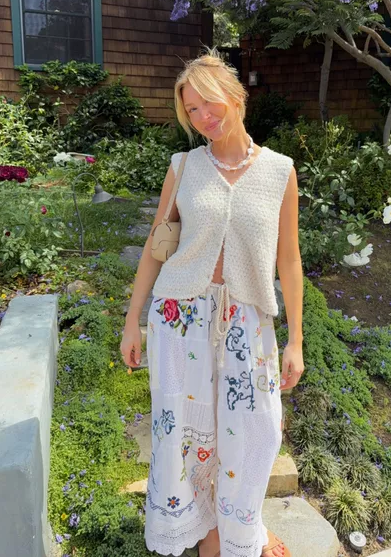FRE✨️ PEOPLE Wallflower Pull-On Pants white