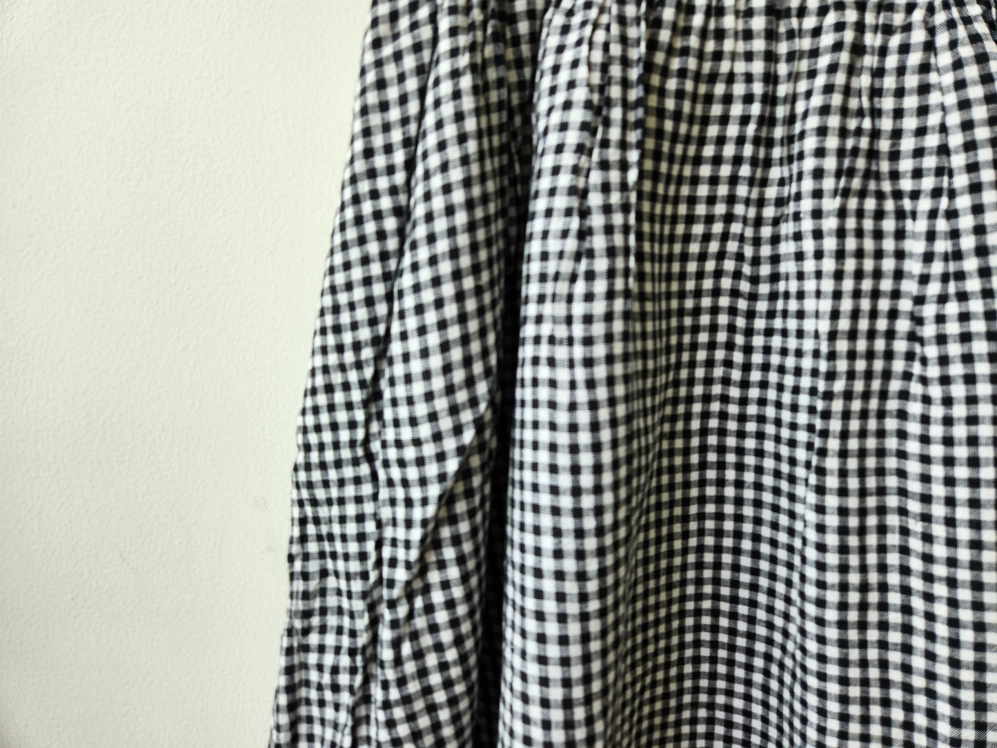 EME gingham mini dress - black/white