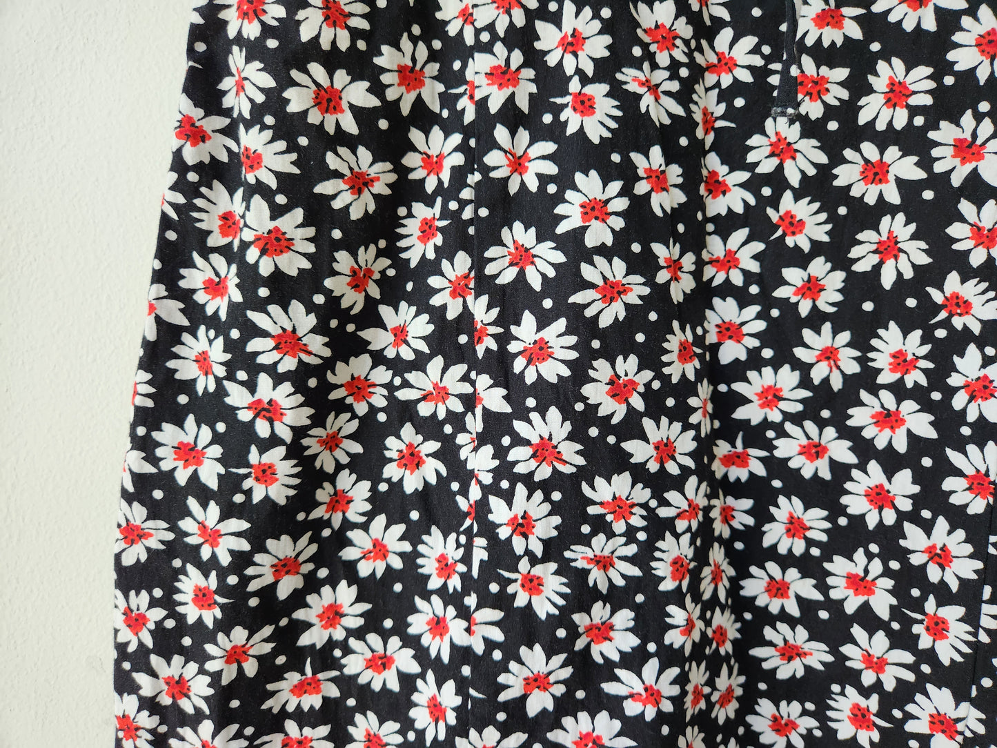 Zara floral mini dress - black and red