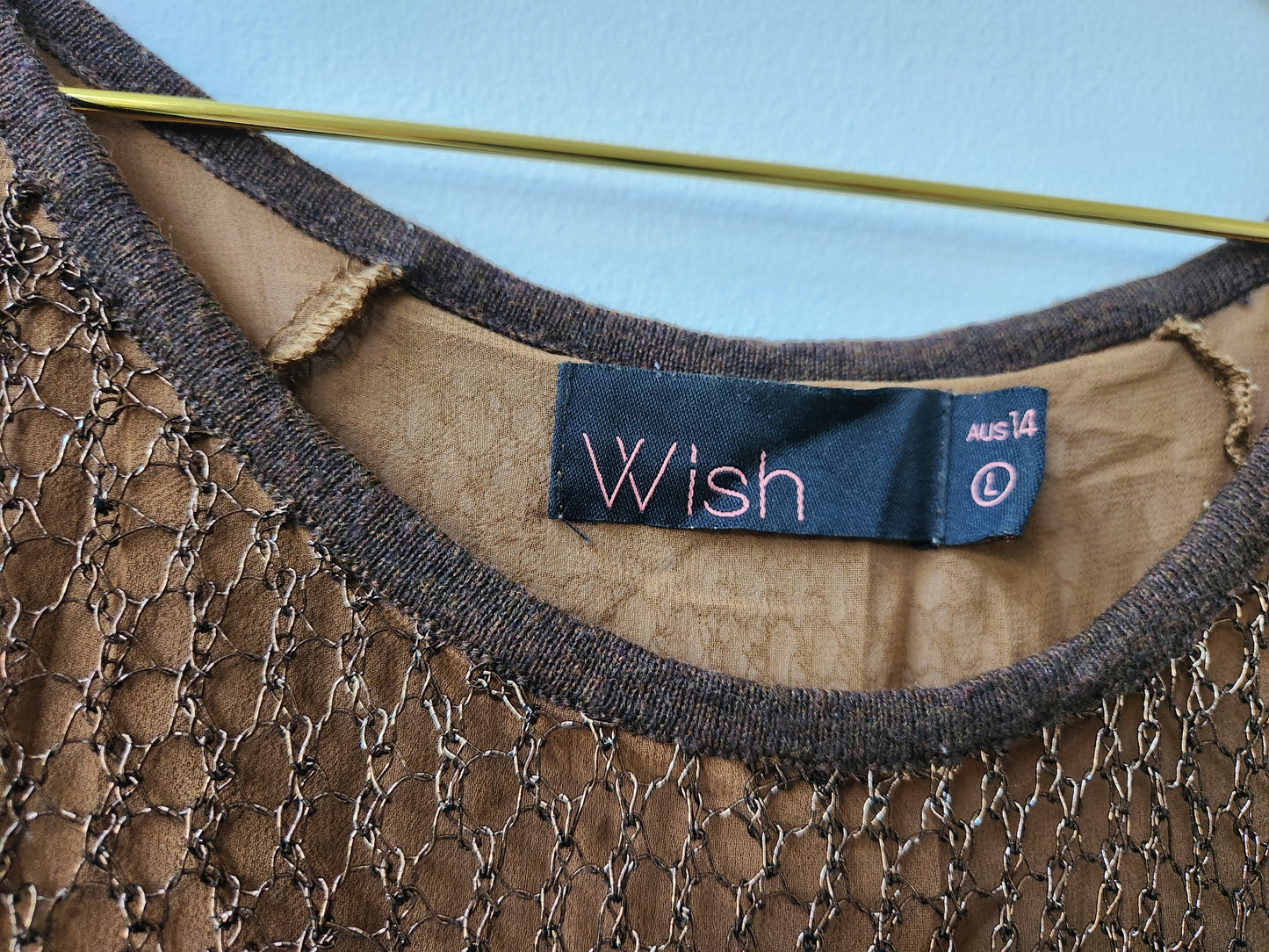 Wish mesh tank top - bronze