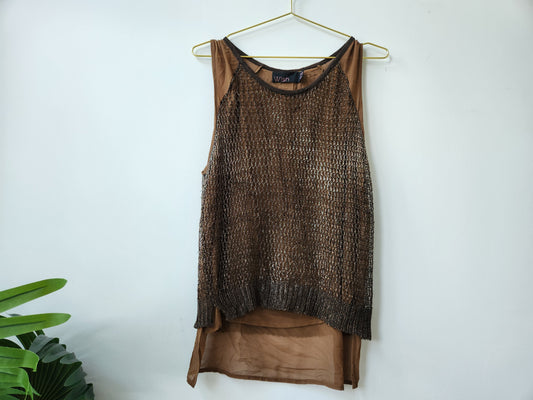 Wish mesh tank top - bronze