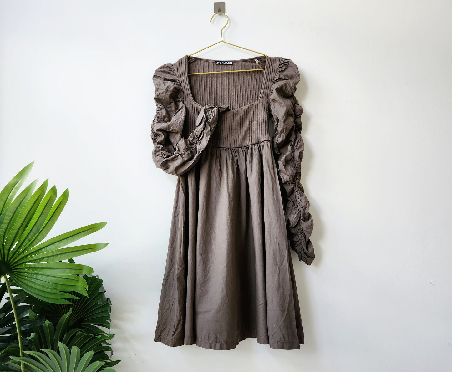 Zara mini dress - olive green