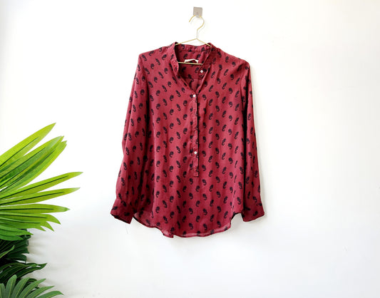 Mango shirt - maroon