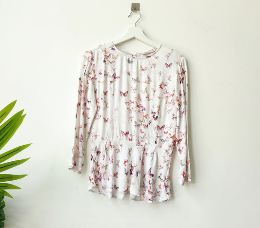 Bershka blouse top - white