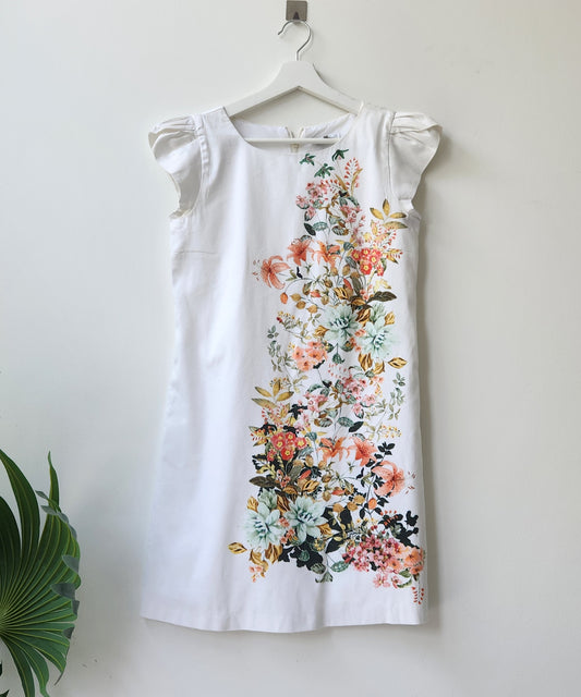 Formula floral shift dress - white