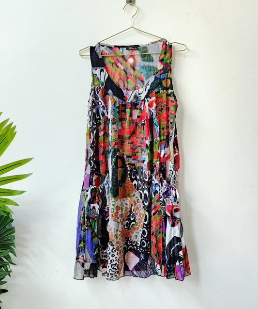 Julie Guerlande abstract print dress - multicolor