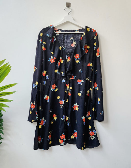 Nobody's Child floral dress - black