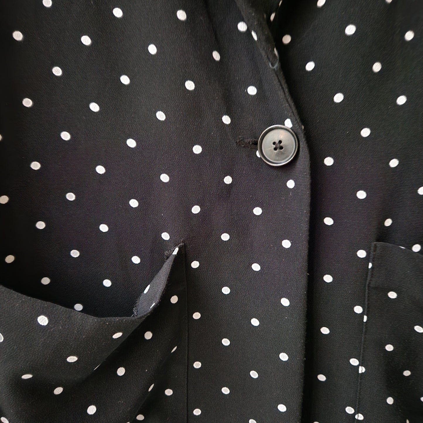 Monki summer polka dots blazer - black