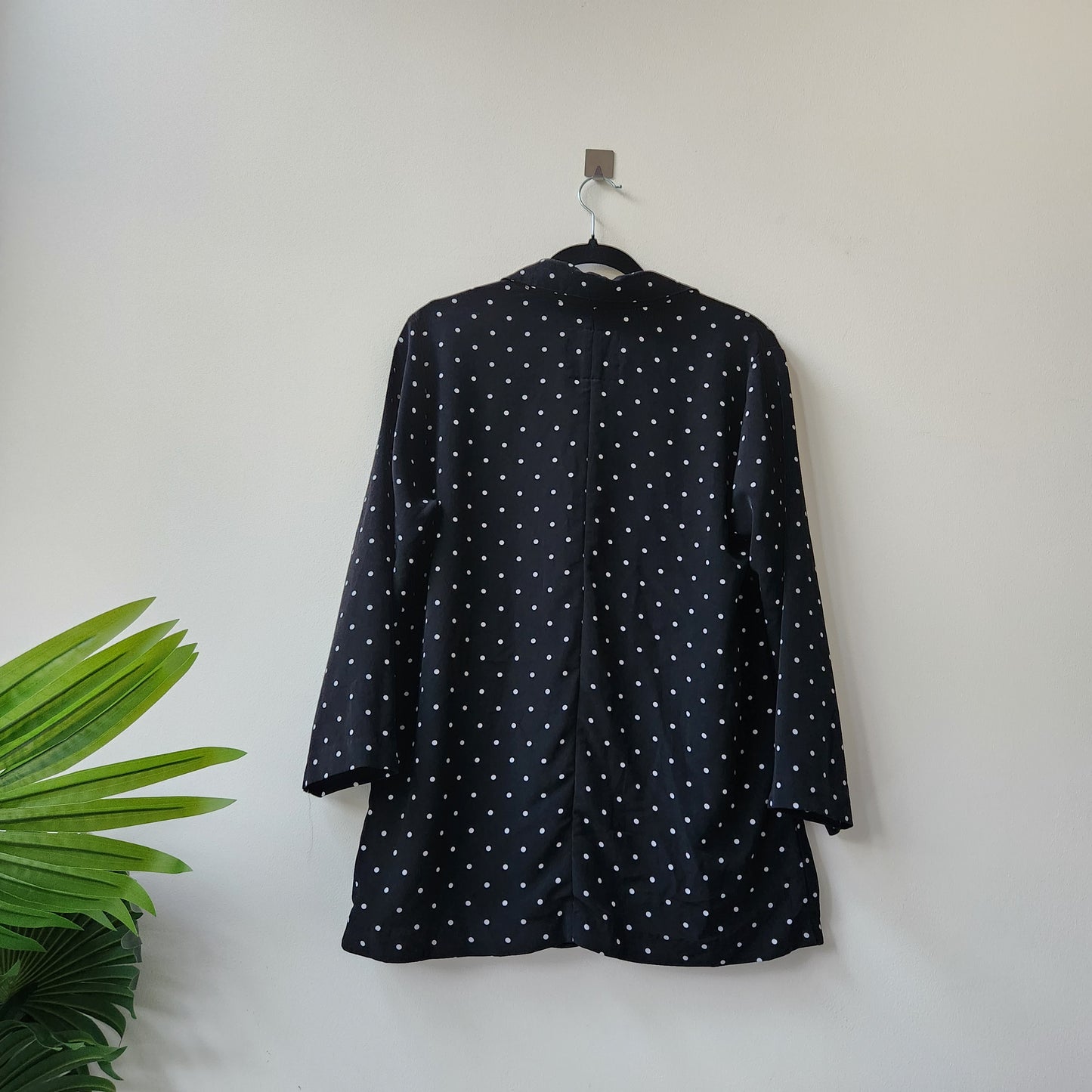 Monki summer polka dots blazer - black