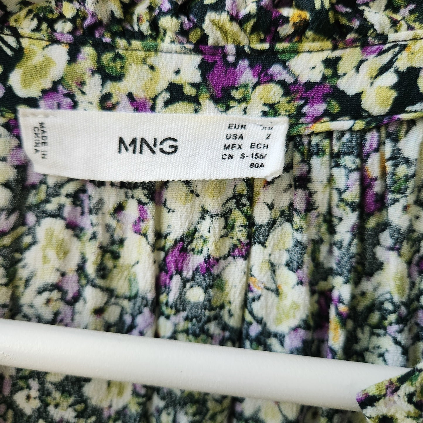 Mango floral print swing dress - green