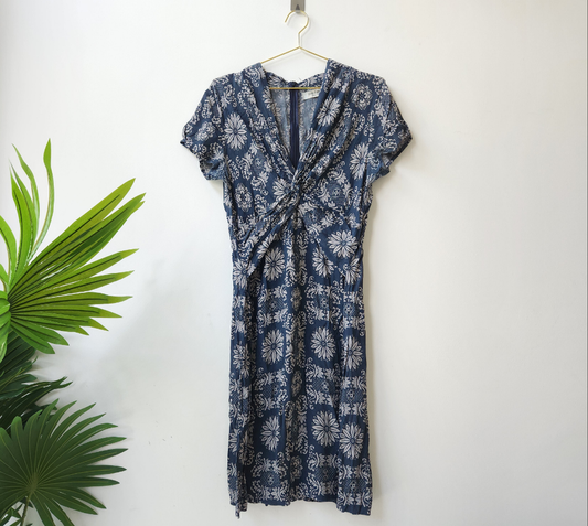 Nice Things floral midi dress - blue