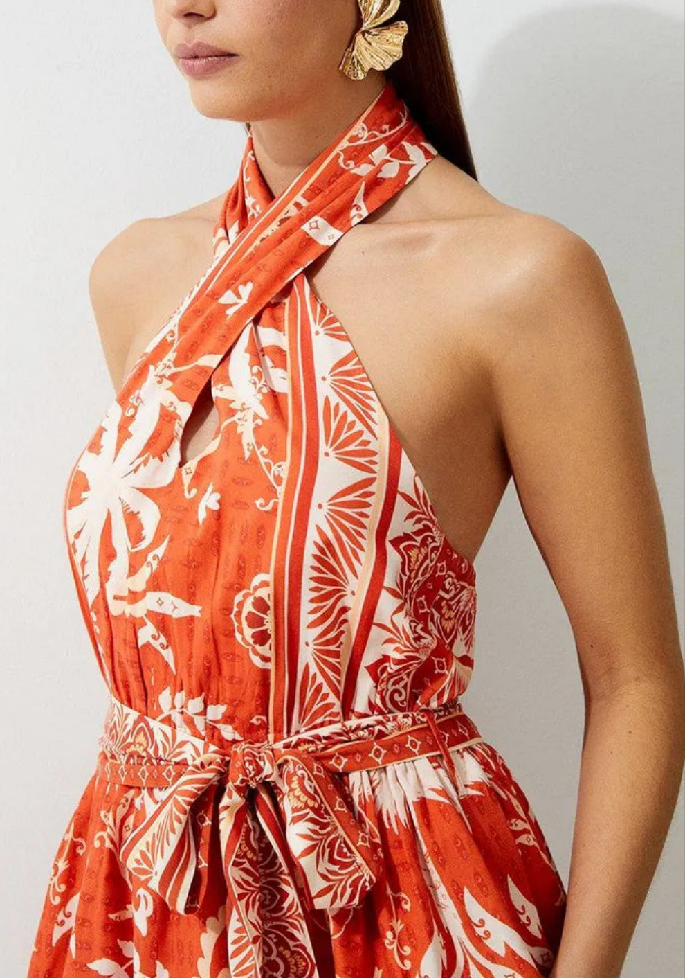 KARE✨️ MILLEN Printed Viscose Cross Body Woven Mini Dress