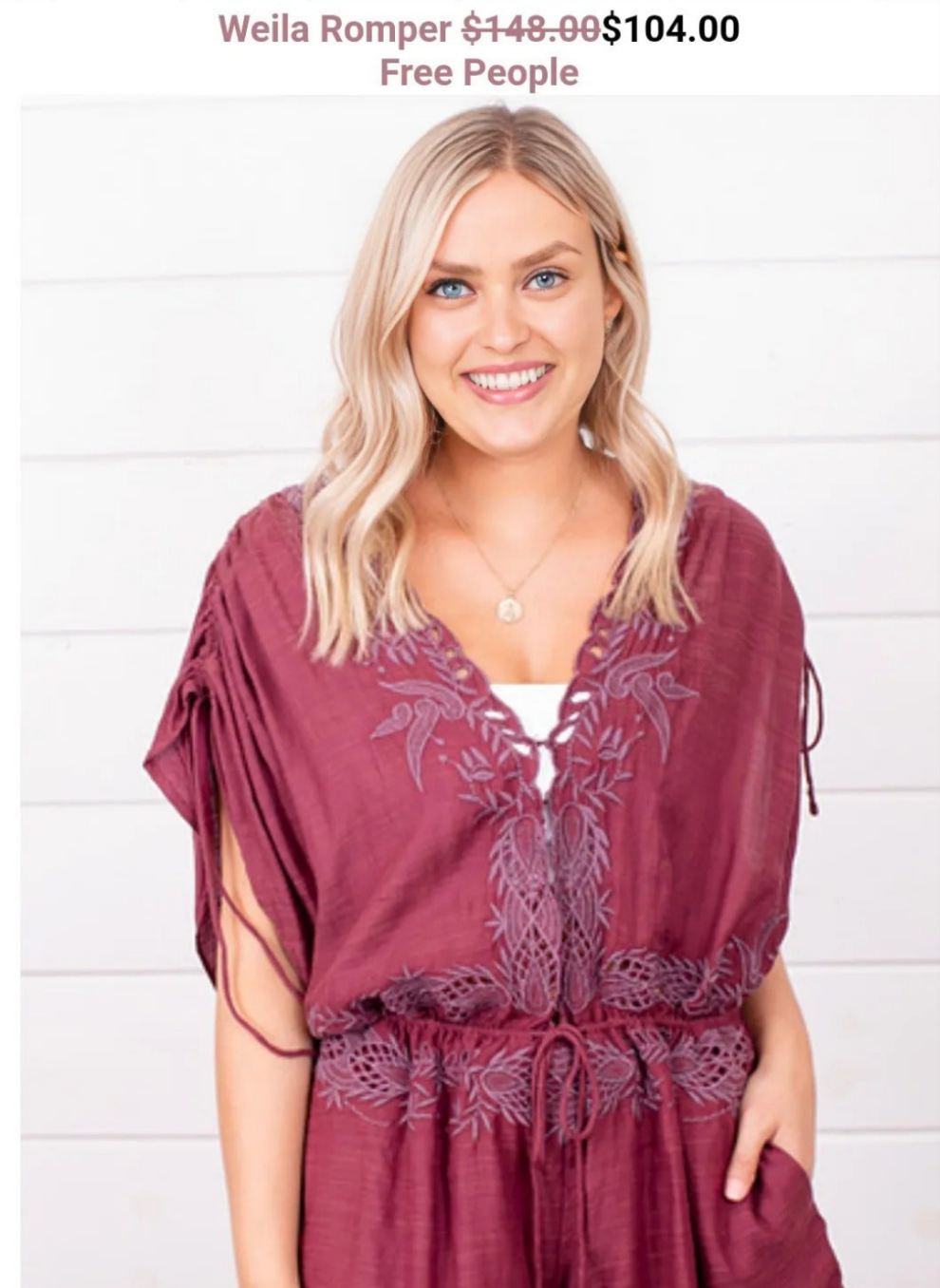FRE✨️ PEOPLE Weila Romper Plum Floral
