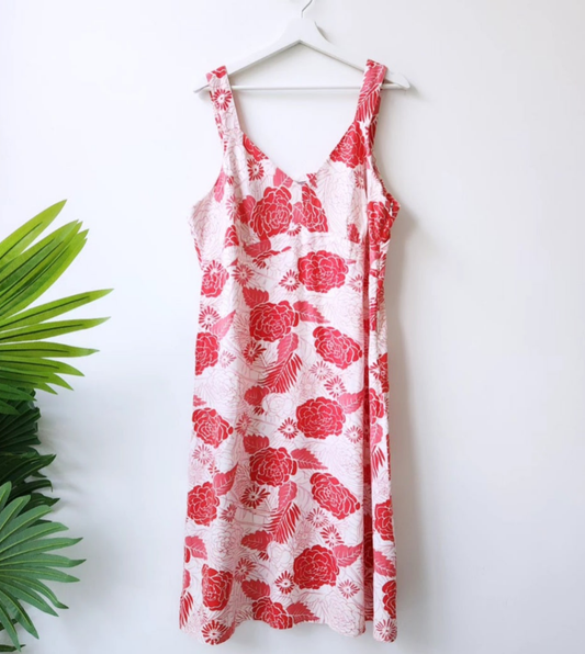 Epilogue floral printed dress - red/white