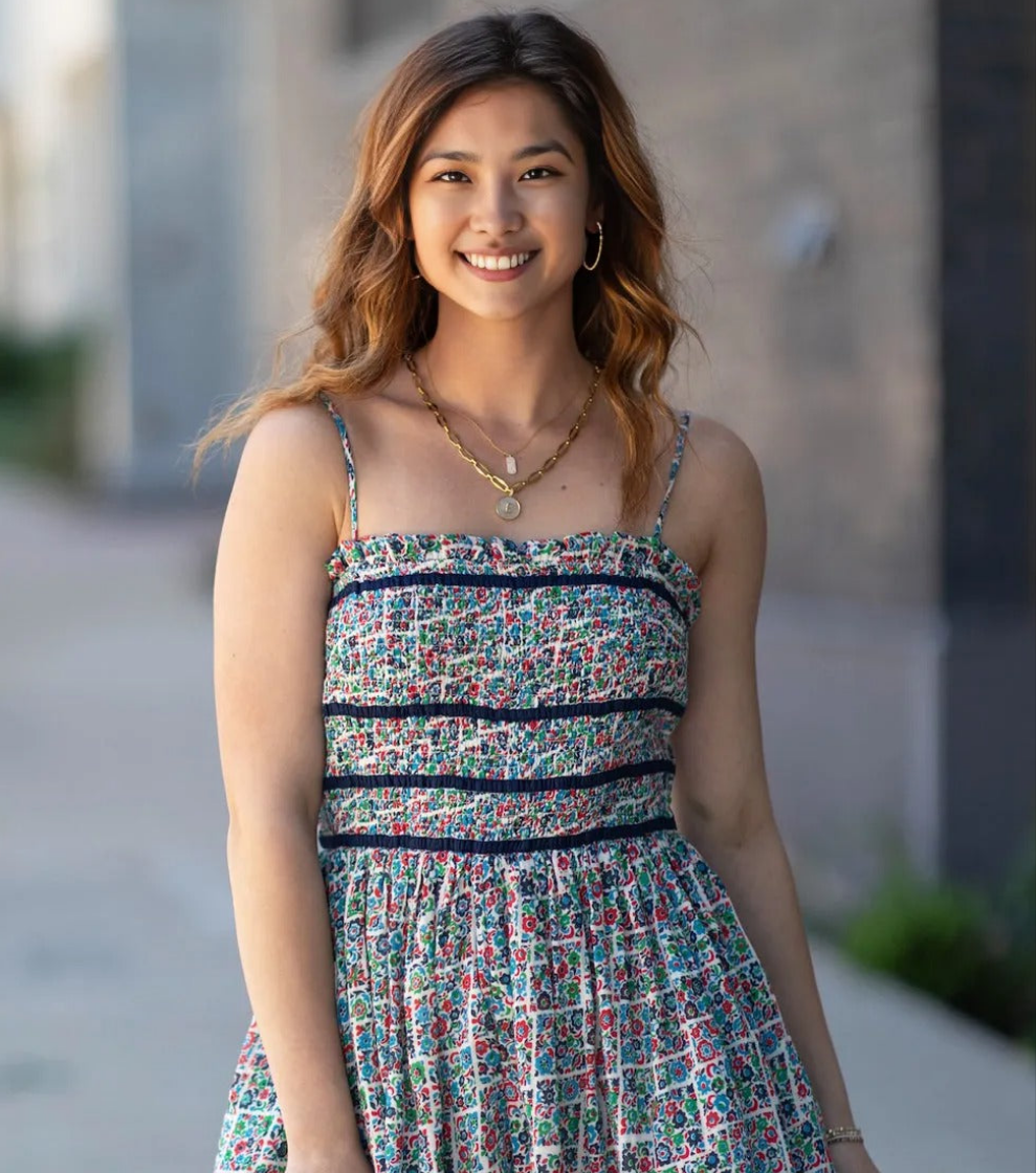 FRE✨️ PEOPLE Women's Bali Checked out printed romper