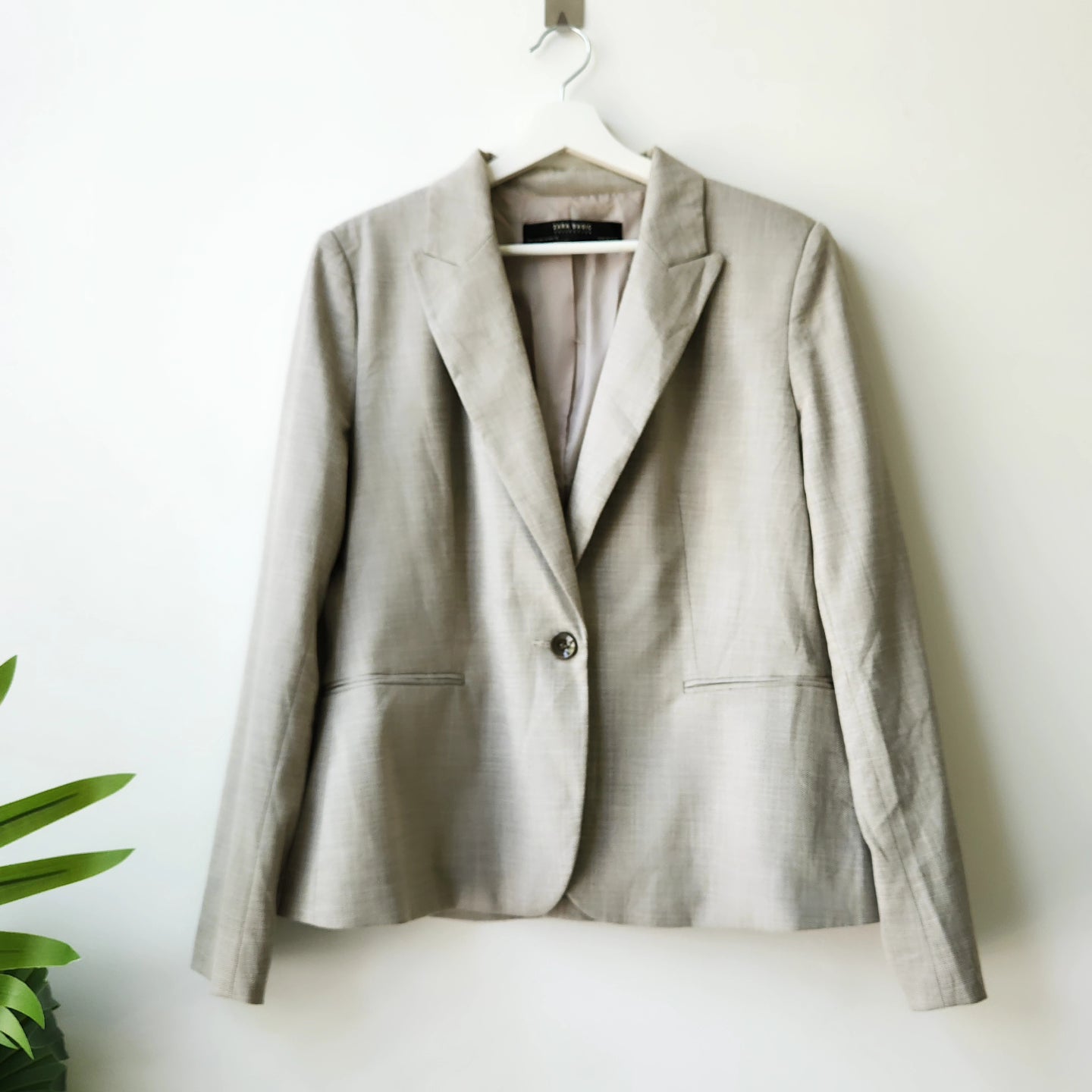 Zara solid blazer - beige