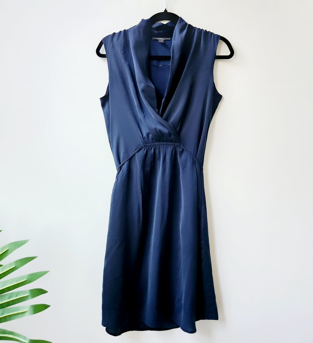 Esprit satin dress - navy blue