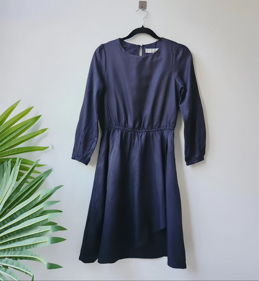 Couture Brook full sleeves dress - navy blue