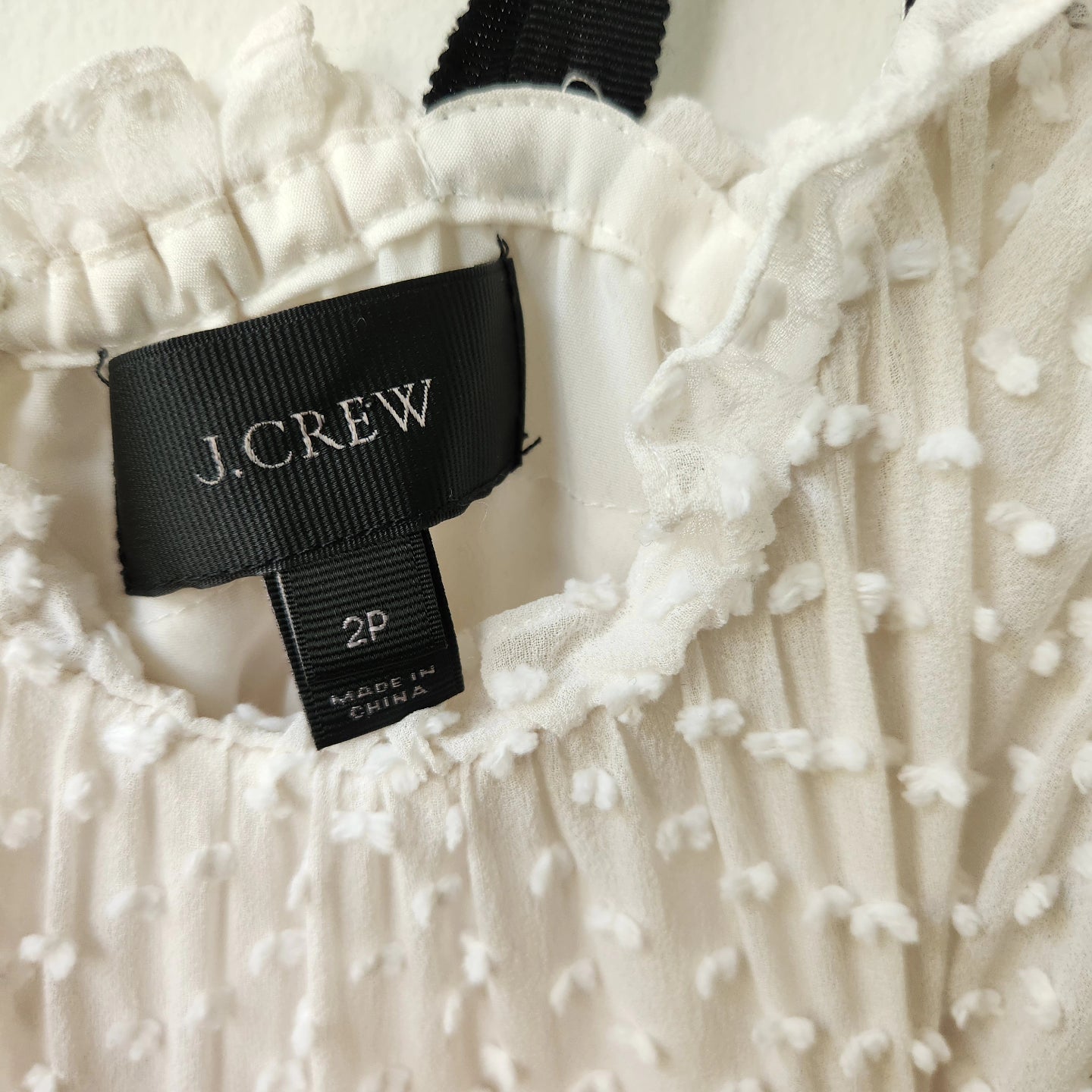 J Crew textured layered dress - off white