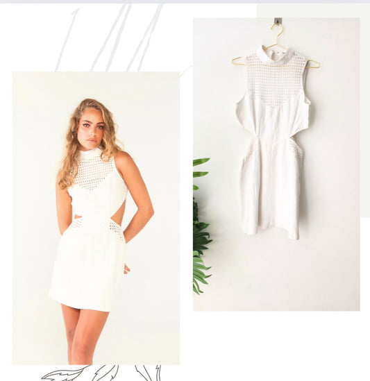 Sovere cutout mini dress - white