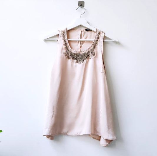Atmosphere embellished top - peach