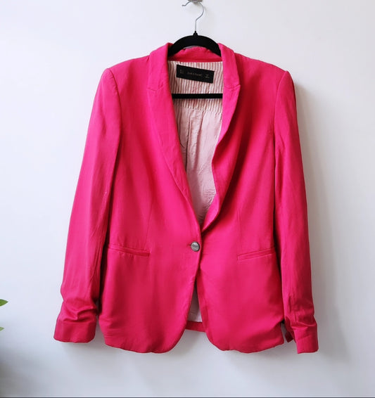 Zara solid blazer - pink