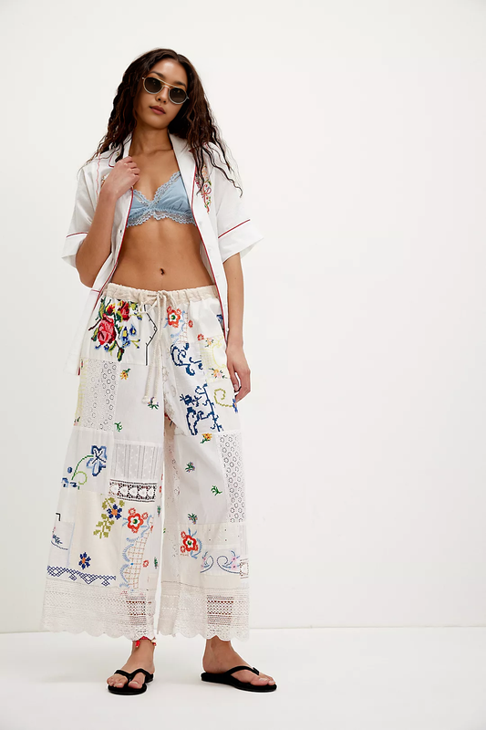 FRE✨️ PEOPLE Wallflower Pull-On Pants white