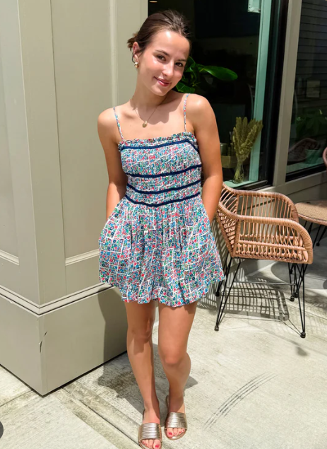 FRE✨️ PEOPLE Women's Bali Checked out printed romper